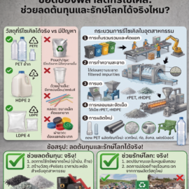 ข้อดีของพลาสติกรีไซเคิล ช่วยลดต้นทุนและรักษ์โลกได้จริงไหม