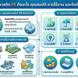 แผ่นพลาสติก PE คืออะไร คุณสมบัติ การใช้งาน และข้อดีที่ควรรู้